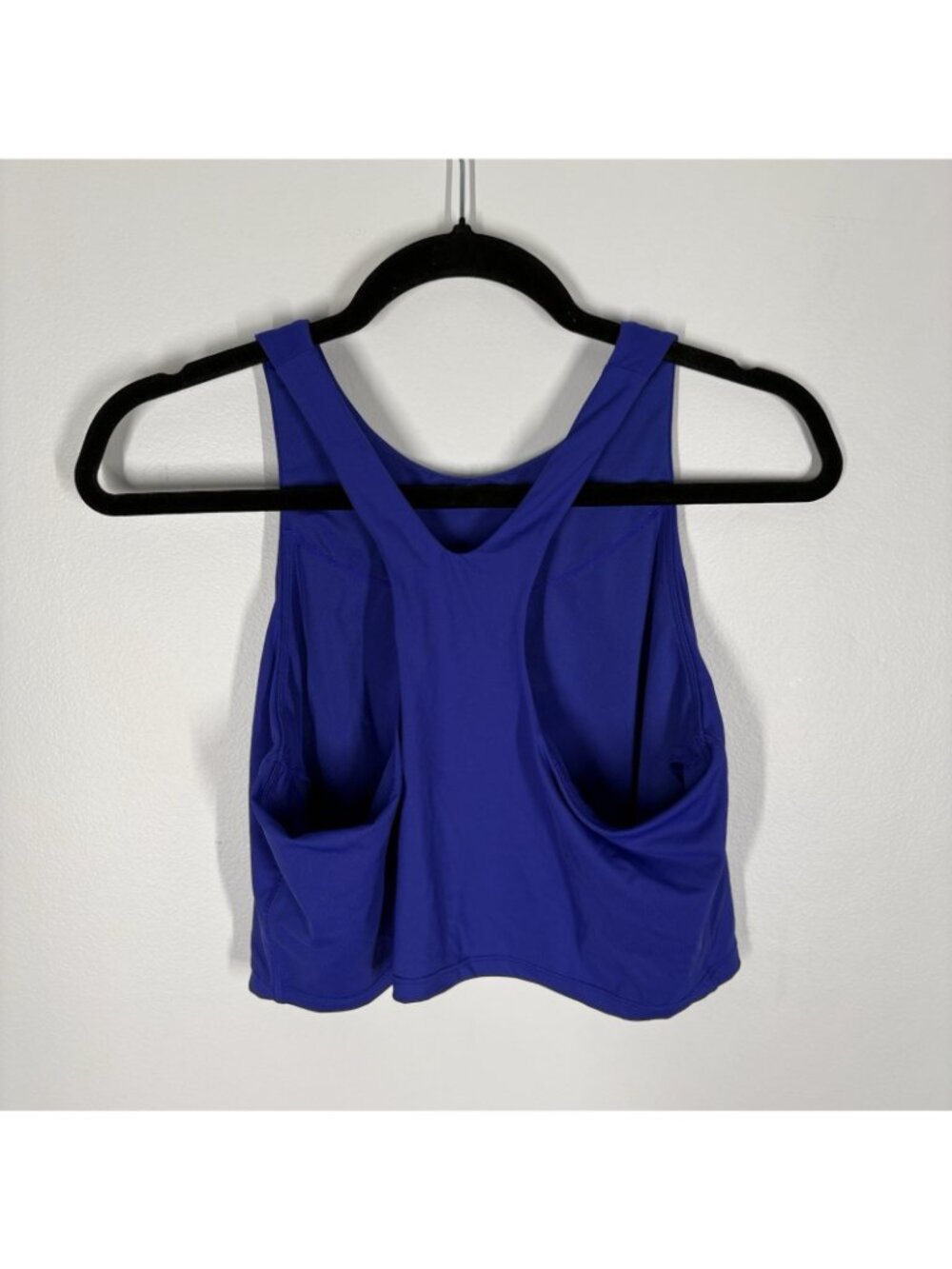 Athleta Women L Noble Blue Athletic Racerback Conscious Crop Bra Top A-C - Picture 5 of 7